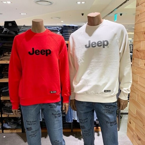 지프 [JEEP]지프 공용 클래식 빅로고 맨투맨