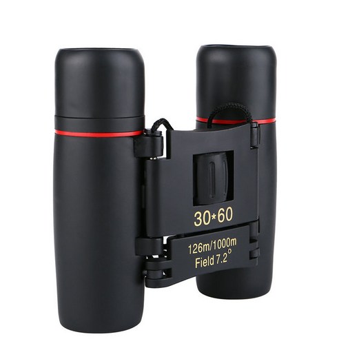30x60 Binoculars Portable Folding Mini망원경, black, 하나