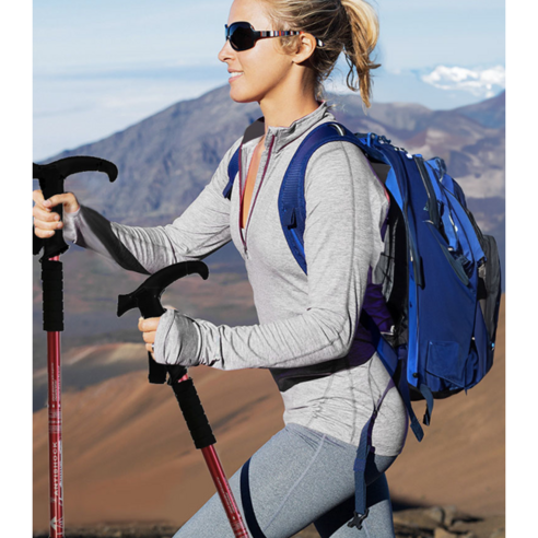 산길을 경쾌하고 안정적으로 탐험하기 위한 룰루레빗의 최첨단 등산 스틱