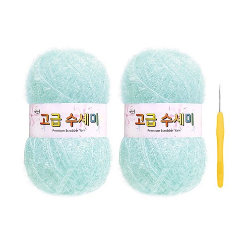 울클럽 별꽃수세미 DIY 고급수세미실 2볼 + 코바늘 6호 (동영상제공), 154소프트버블