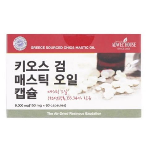 애드웰하우스 키오스 매스틱검 매스틱 오일 60캡슐, 1개