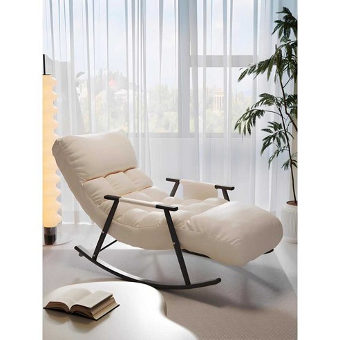 슈버 레이지체어 레이지 라운지 의자 체어 싱글, 1개, 발받침-하늘색/금색프레임