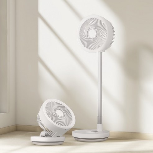 카프 무선 폴딩 BLDC 모터 서큘레이터 3단 접이식 LED 무드등 리모컨 10인치 선풍기, KF-STF03+전용파우치