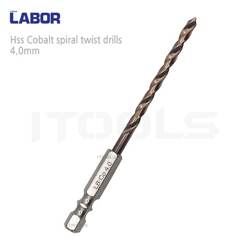 4.0mm 네덜란드 LABOR 코발트 5% 육각 스텐레스 드릴 비트 기리 SUS