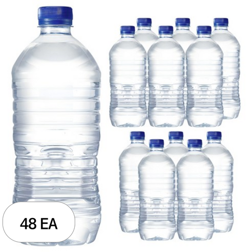 에브리데이산수(가벼운샘) 무라벨 생수 1L 12병, 48개