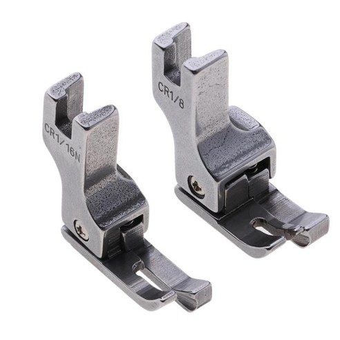 가수 살살 재봉틀을위한 2pcs 오른쪽 가장자리 가이드 노루발, 설명, 실버, 스틸
