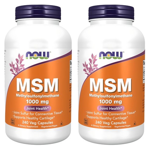 나우푸드 MSM 1000mg 베지 캡슐, 240정, 2개