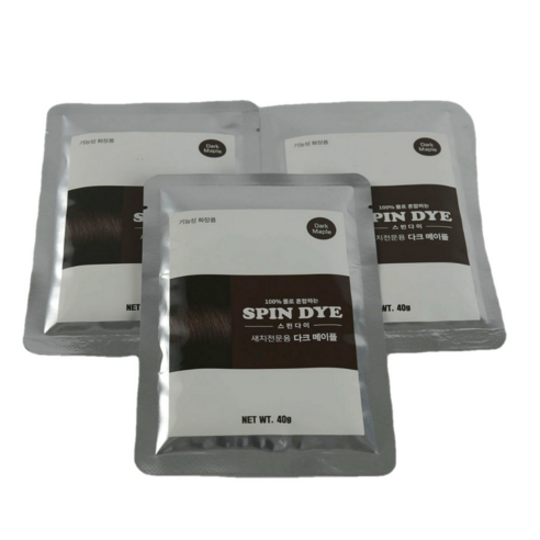 스핀다이 염색약 40g 파우더형, 다크 메이플, 3개