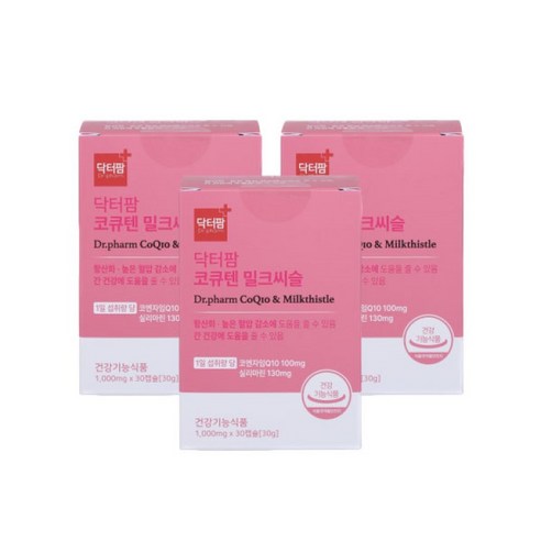 [닥터팜] 코큐텐 밀크씨슬, 30정, 3개