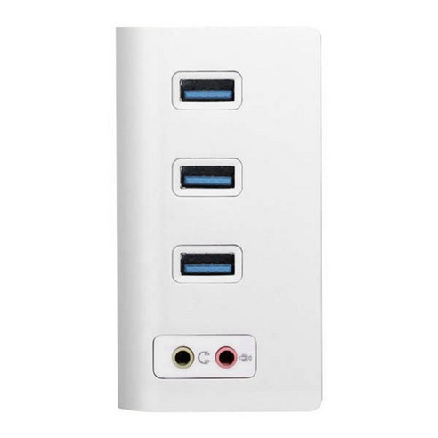 노 브랜드 알루미늄 합금 USB 쪼개는 도구 사운드 카드 마이크가 있는 고속 3.0 허브 3 포트, 은