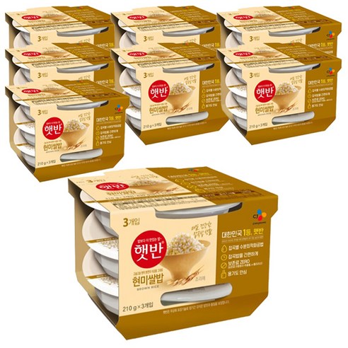한채원 밥대신 95 칼로리 귀리 현미 곤약밥, 110g, 24개 현미밥 12 CJ 햇반 현미쌀밥 210g, 24개