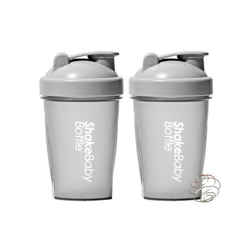 쉐이크베이비 보틀 쉐이커 2입, 그레이, 600ml, 2개