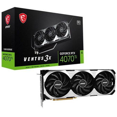 갤럭시4070ti MSI GeForce RTX 4070 Ti VENTUS 3X 12G OC, 단일옵션 Best Top5