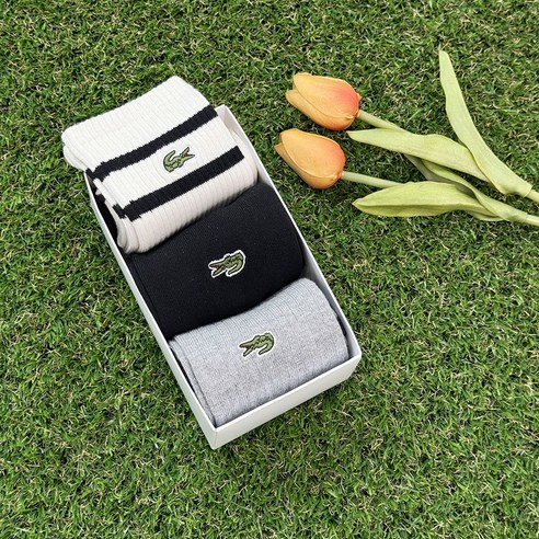 매일 아침, 옷 입기 전 5분이 즐거워지는 마법? 라코스테 양말 3종 세트 솔직 후기 라코스테양말세트