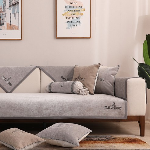 편안하고 세련된 가정을 위한 영스라이크 벨벳스타일 방수 소파패드