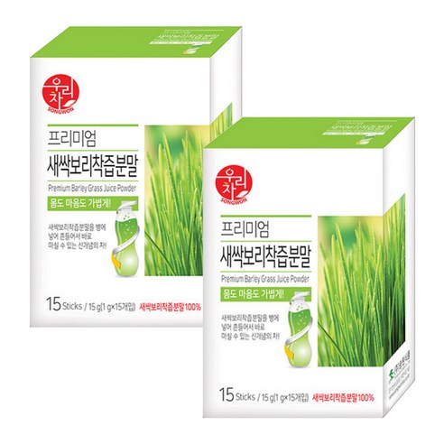 송원 우리차 새싹보리 착즙분말 15T, 1g, 15개입, 2개