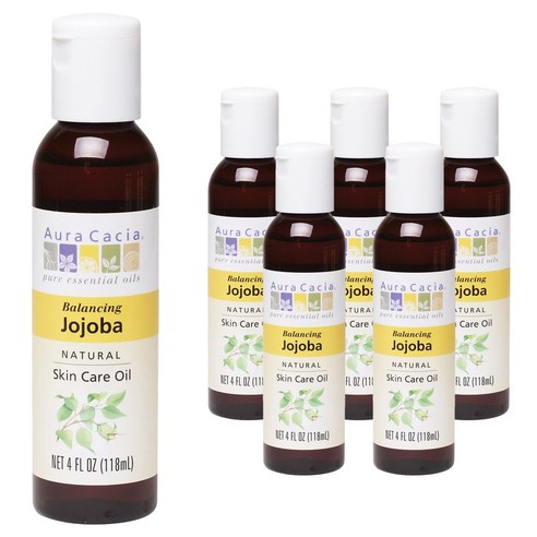 아우라카시아 내추럴 스킨 케어 오일 밸런싱 호호바, 118ml, 6개