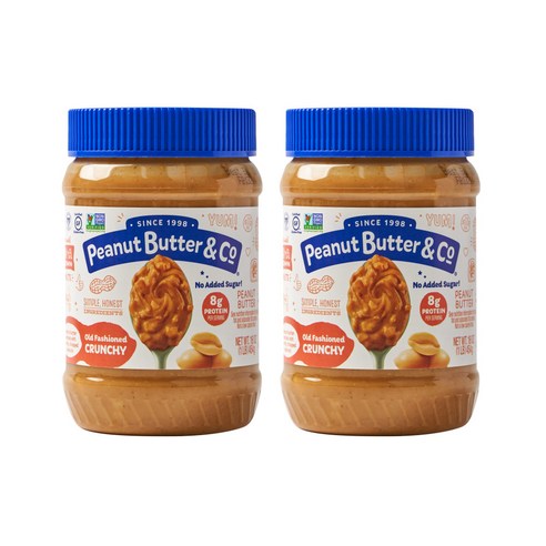 피넛버터앤코 무가당 무설탕 올드패션드 크런치, 454g, 2개