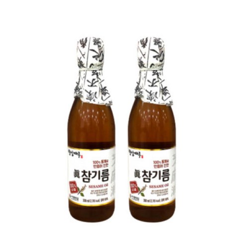밥상마루 100% 참기름 350ml 2개_MC