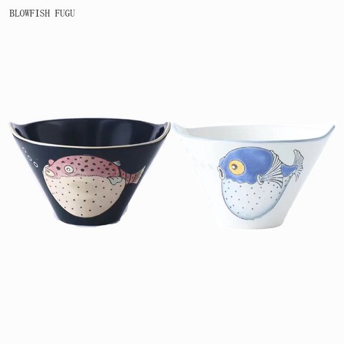 BLOWFISH FUGU 일본식 라면그릇/밥그릇 국그릇세트/냉면그릇/라면그릇/라면예쁜그릇, 20cm, E+G