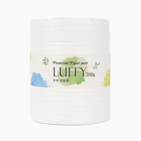 쎄비 루피 대용량 종이 뜨개실 200g, 1 흰색, 1개