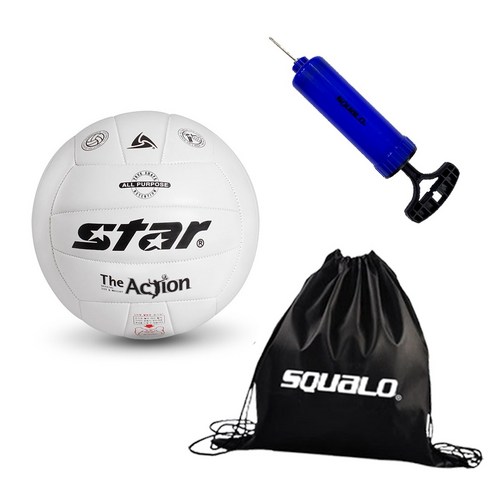 스타스포츠 배구공 더 액션 5호 VB635T, VB635T + SQUALO 공가방 & 펌프, 1세트