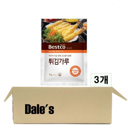 데일즈기획 대상 베스트코 튀김가루, 1kg, 3개