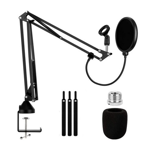 노 브랜드 마이크 붐 조정 가능한 서스펜션 암 가위 스탠드 Blue Yeti Snowball 및 기타, 마이크 스탠드