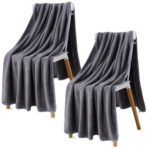 소프트 대형 바스타월 70x140cm 2개, 차콜