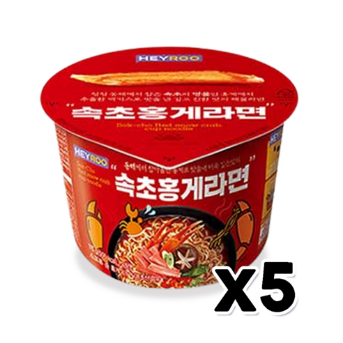 속초홍게라면 115g 얼큰매운해물맛 x 5개, 단품