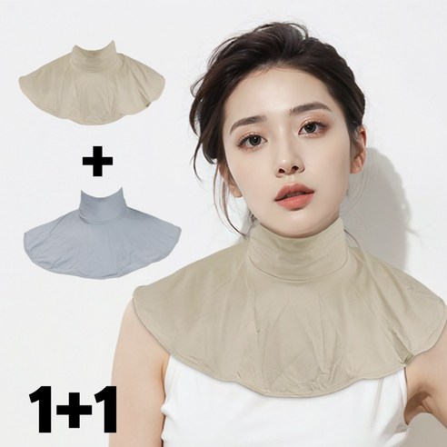 피너클럭스 1+1 골프 쿨 목토시 여름 자외선차단 스포츠 목폴라 쿨 넥워머 멀티스카프, 스킨+그레이, 2개