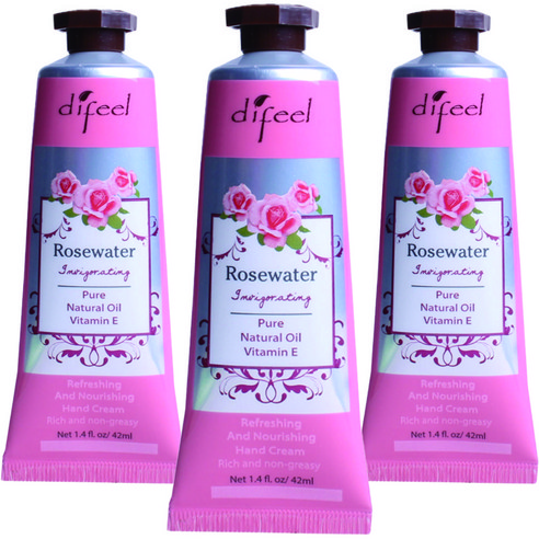 썬플라워 디필 인비거레이팅 로즈워터 핸드 크림, 42ml, 3개