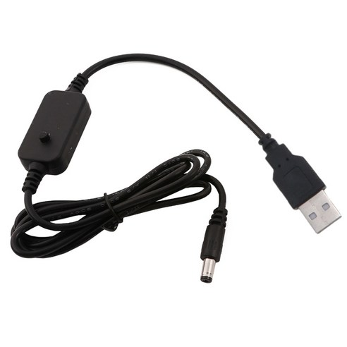 USB-DC 부스터 케이블 파워 뱅크 라우터 코드 5V ~ 9V/12V Step-up 디지털 디스플레이 조정 가능 9V/2A 12V 출력, 5521, 1개