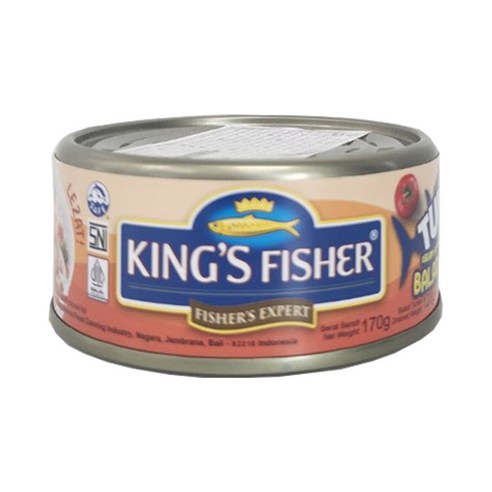 킹스피셔 튜나 달람 살발발라도 170g 1개 King 's fisher tuna dalam sambal balado 170g 1ea