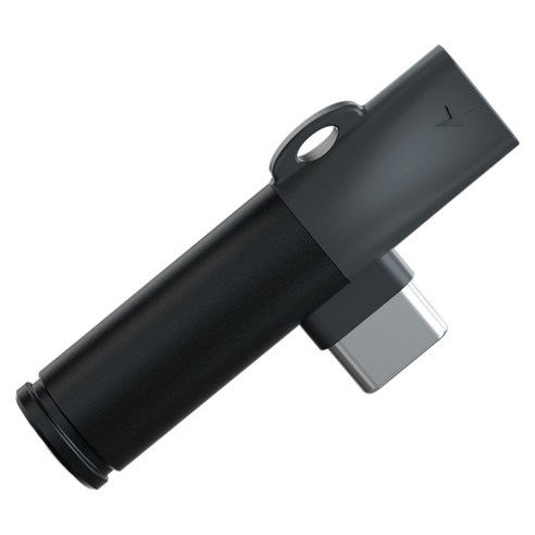 USB C ~ 3.5mm 헤드폰 잭 어댑터 C형 전화용 USB-C 케이블 어댑터, 검은 색, 1.57인치, 알루미늄 합금 플라스틱