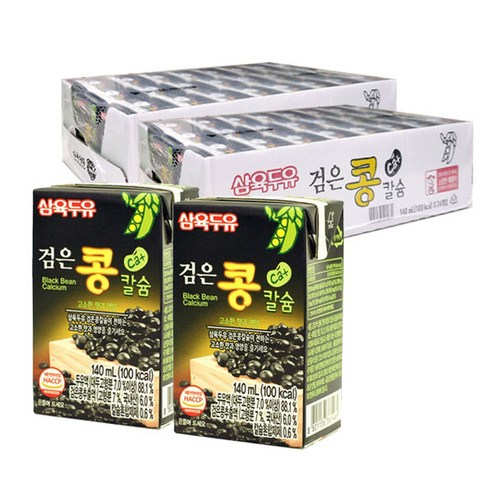 종합세트 삼육식품 검은콩칼슘 두유 140ml x 48개입, 96개