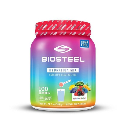 Biosteel 바이오스틸 하이드레이션 믹스 무설탕 혼합 레인보우 트위스트 100, 1개