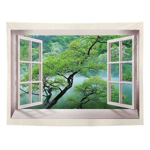 DFMEI 세계명소풍경유화 컬렉션 플라워패널 백킹담요 비치타월 걸레, 색깔19, 95-73cm 연모