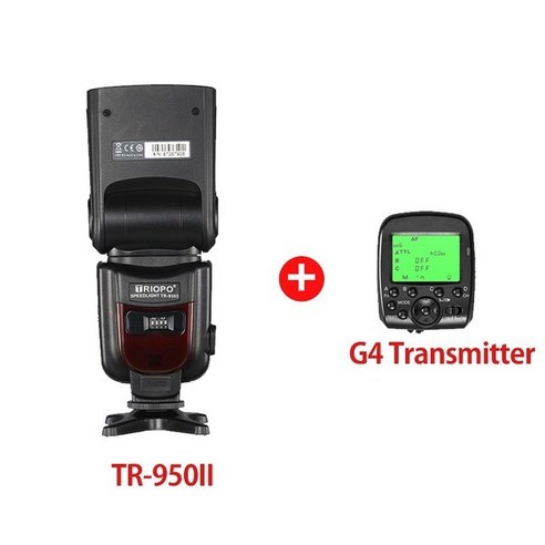 450d  카메라 플래시 호환 Triopo TR950II 라이트 스피드라이트 G4 24G 무선 전송 니콘 캐논 650D 550D 450D 1100D 60D 7D 5D 카메라용, 2.TR950II and G4