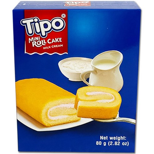 [마켓찐몰] 티포 미니롤케익 밀크맛 80g 롤 케이크 빵, 80g, 10개