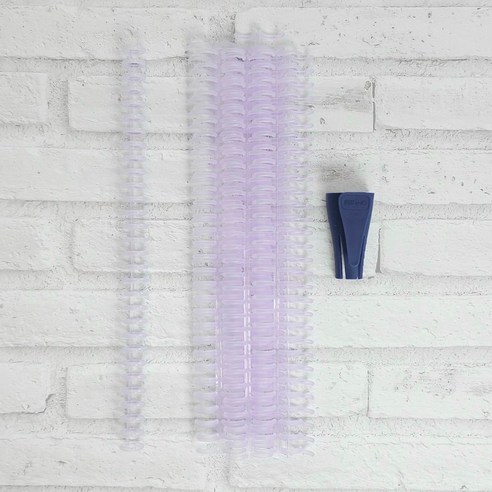 펜엔샵 30공 루즈링 제본링 바인더링 루즈리프 30개 지퍼1개, 12mm, 젤리 퍼플
