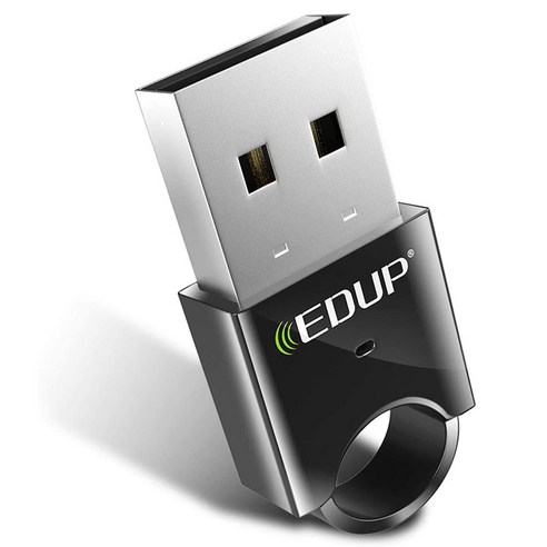 Retemporel EDUP PC용 USB 블루투스 어댑터 4.0 동글 EDR 무선 수신기(Windows10/XP 포함) 노트북 컴퓨터 데스크탑용, 1개, 검은 색