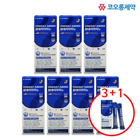EAAlpha 필수 아미노산9종+아르기닌 코오롱제약 원데이아미노, 7박스, 10회분