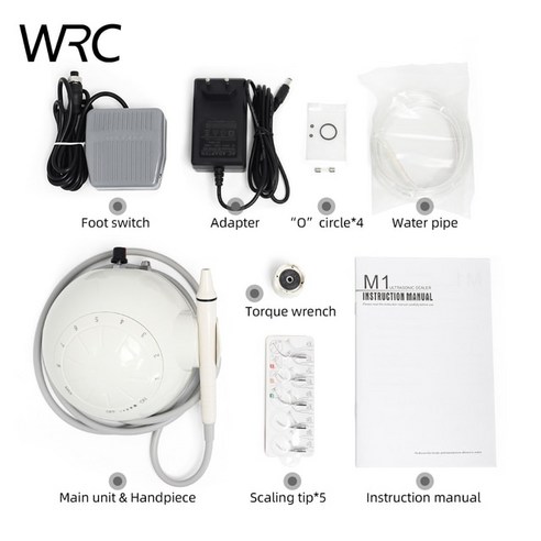 구강세정기 치과 초음파 스케일러 치아 클리너 세트 음파 청소 기계 UDMA 타입 치석 제거 및 세척 도구, 1.LED 220 V없이