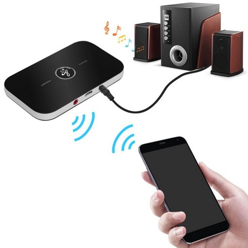 YJQ 업그레이드 된 2-In-One Bluetooth 5.0 오디오 송신기 수신기 AUX 잭 USB 동글 음악 무선 어댑터 (차량용 PC TV 헤드폰 용), 하나