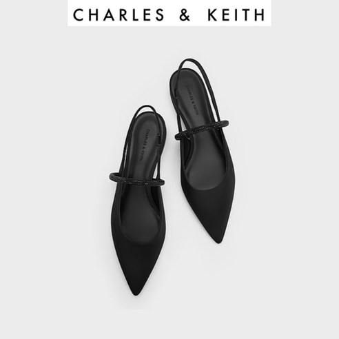 CHARLES&KEITH 찰스앤키스 프렌치 다이아몬드 플랫 포인티드토 샌들