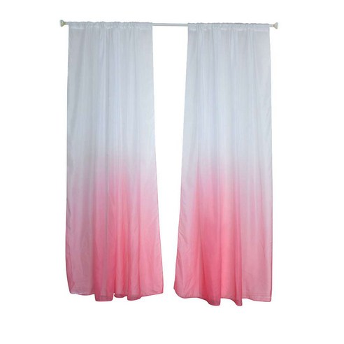 Booyoo 그라디언트 세미 쉬어 커튼 거실 침실 주방 창 거즈 패널 드레이프 막대, type8