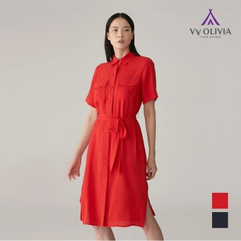 올리비아로렌 풀오픈 폴리 원피스 VVCOAXM5261