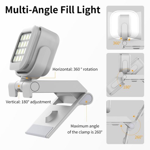 촬영조명 Ulanzi VIJIM CL14 미니 화상 회의 클립 800mAh 5600K LED 필 라이트네트워크 라이브 컴퓨터 램프유튜브 라이브용, 한개옵션0, 1개