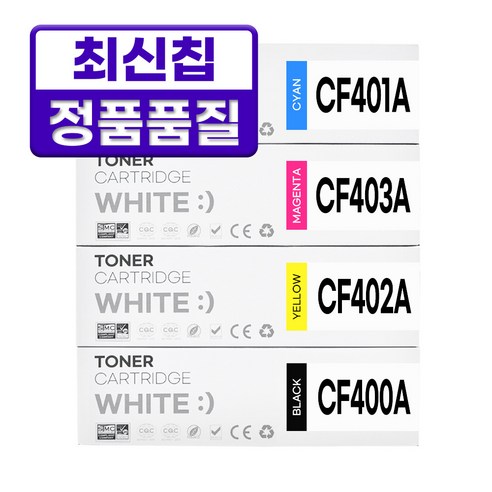 HP 201A 201X 재생 토너 CF400A 대용량 토너 CF400X MFP M277N M277DW M274N M252N M252DW 검정 파랑 빨강 노랑 4색세트, 1개, CF400A 4색 세트